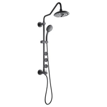 Forno Acqua AcquaSPA Retrofit Shower, Overhead Rainfall, 8 Inch Shower Head, Handheld Shower Head, Body Jets, 6 Way Diverter, Matte Black Finish, FORNO ACQUA