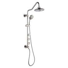 Forno Acqua AcquaSPA Retrofit Shower, Overhead Rainfall, 8 Inch Shower Head, Handheld Shower Head, Body Jets, 6 Way Diverter, Brushed Nickel Finish, FORNO ACQUA