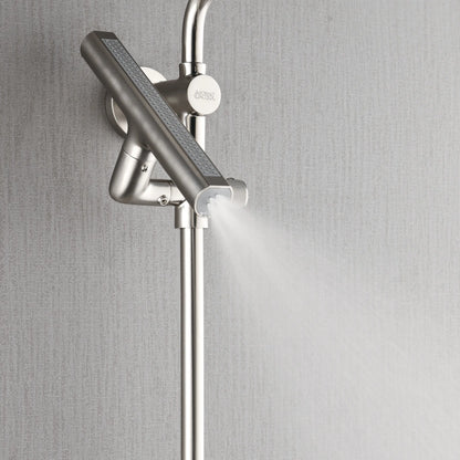 Forno Acqua AcquaFALL Shower, Brushed Nickel Finish, Overhead Rainfall Shower, Handheld Shower Head, Body Jets, 2.5 GPM Flow Rate FORNO ACQUA