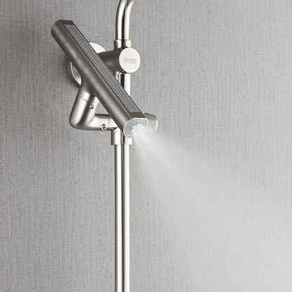 Forno Acqua AcquaFALL Shower, Brushed Nickel Finish, Overhead Rainfall Shower, Handheld Shower Head, Body Jets, 2.5 GPM Flow Rate FORNO