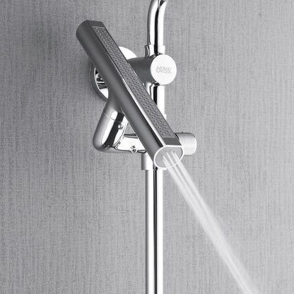Forno Acqua AcquaFALL Shower, Polished Stainless Steel Finish, Overhead Rainfall Shower, Handheld Shower Head, Body Jets, 2.5 GPM Flow Rate FORNO