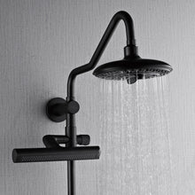 Forno Acqua AcquaFALL Shower, Matte Black Finish, Overhead Rainfall Shower, 7 Way Diverter, Handheld Shower Head, Body Jets, 1.8 GPM Flow Rate FORNO ACQUA