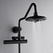 Forno Acqua AcquaFALL Shower, Matte Black Finish, Overhead Rainfall Shower, 7 Way Diverter, Handheld Shower Head, Body Jets, 1.8 GPM Flow Rate FORNO ACQUA