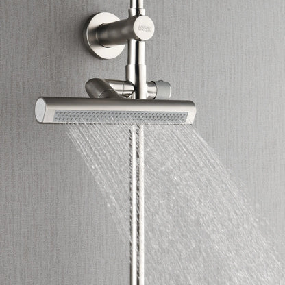 Forno Acqua AcquaFALL Shower, Brushed Nickel Finish, Overhead Rainfall Shower, 7 Way Diverter, Handheld Shower Head, Body Jets, 1.8 GPM Flow Rate FORNO ACQUA