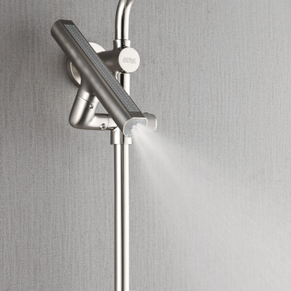 Forno Acqua AcquaFALL Shower, Brushed Nickel Finish, Overhead Rainfall Shower, 7 Way Diverter, Handheld Shower Head, Body Jets, 1.8 GPM Flow Rate FORNO ACQUA