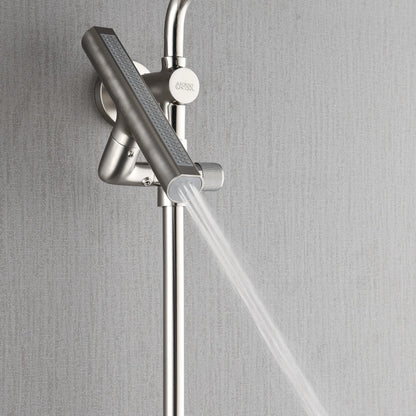 Forno Acqua AcquaFALL Shower, Brushed Nickel Finish, Overhead Rainfall Shower, 7 Way Diverter, Handheld Shower Head, Body Jets, 1.8 GPM Flow Rate FORNO ACQUA