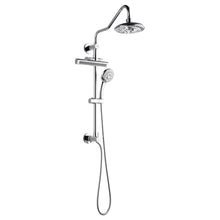 Forno Acqua AcquaFALL Shower, Polished Stainless Steel Finish, Overhead Rainfall Shower, 7 Way Diverter, Handheld Shower Head, Body Jets, FORNO ACQUA