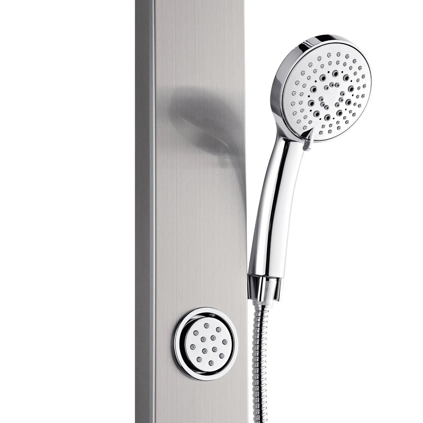 Forno Acqua AcquaSPA Shower Panel in Stainless Steel, Overhead Rainfall Shower, Handheld Shower Head, Body Jets, 1.8 GPM Flow Rate FORNO ACQUA