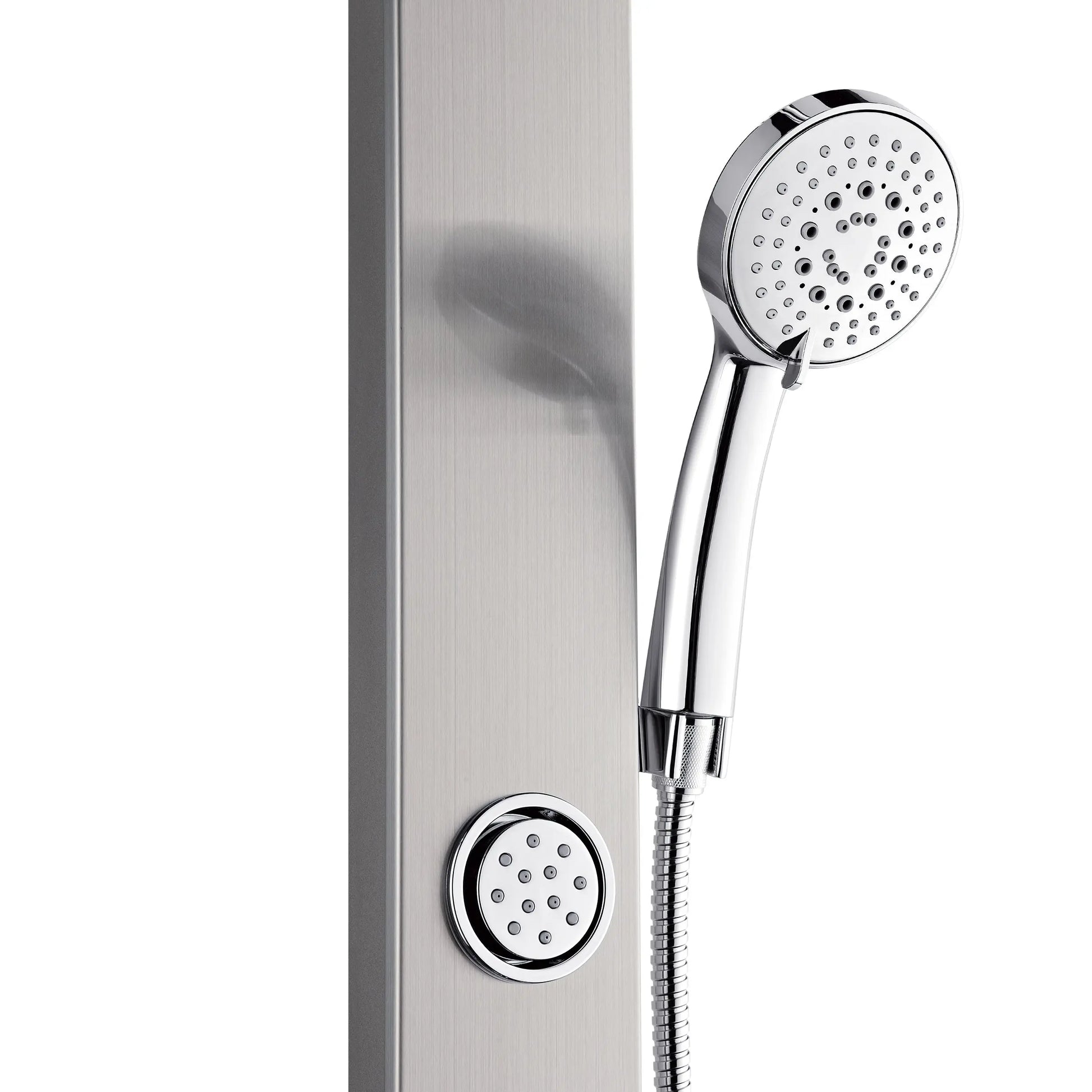 Forno Acqua AcquaSPA Shower Panel in Stainless Steel, Overhead Rainfall Shower, Handheld Shower Head, Body Jets, 1.8 GPM Flow Rate FORNO ACQUA