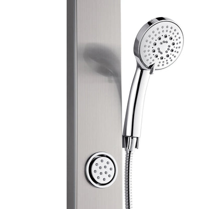 Forno Acqua AcquaSPA Shower Panel in Stainless Steel, Overhead Rainfall Shower, Handheld Shower Head, Body Jets, 1.8 GPM Flow Rate FORNO ACQUA