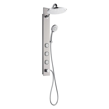 Forno Acqua AcquaSPA Shower Panel in Stainless Steel, Overhead Rainfall Shower, Handheld Shower Head, Body Jets, 1.8 GPM Flow Rate FORNO ACQUA