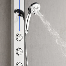 Forno Acqua AcquaSPA Shower Panel with SensoTEMP, Mirrored Stainless Steel Finish, Overhead Rainfall Shower, Handheld Shower Head, Body Jets, FORNO ACQUA