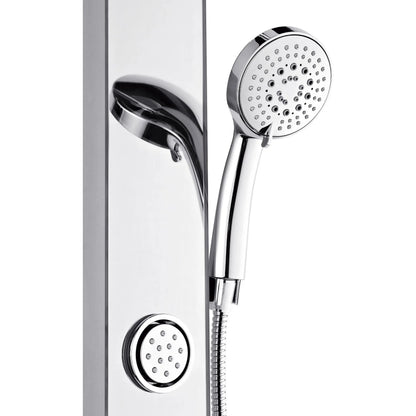 Forno Acqua AcquaSPA Shower Panel with SensoTEMP, Mirrored Stainless Steel Finish, Overhead Rainfall Shower, Handheld Shower Head, Body Jets, FORNO ACQUA