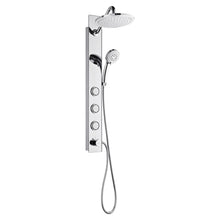 Forno Acqua AcquaSPA Shower Panel with SensoTEMP, Mirrored Stainless Steel Finish, Overhead Rainfall Shower, Handheld Shower Head, Body Jets, FORNO ACQUA