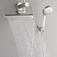 Forno Acqua AcquaFALL Mini Shower Head, Brushed Nickel Finish, Overhead Rainfall Shower, 7 Way Diverter, Handheld Shower Head, Body Jets, FORNO ACQUA
