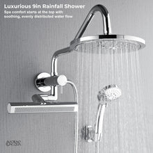 Forno Acqua AcquaFALL Mini Shower Head, Polished Stainless Steel Finish, Overhead Rainfall Shower, 7 Way Diverter, Handheld Shower Head, Body Jets, FORNO ACQUA