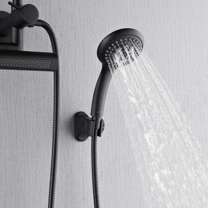 Forno Acqua AcquaFALL Mini 8 Inch Shower Head, Matte Black Finish, Overhead Rainfall Shower, Handheld Shower Head, Body Jets, 2.5 GPM Flow Rate FORNO ACQUA