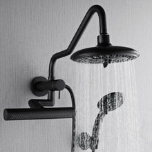 Forno Acqua AcquaFALL Mini 8 Inch Shower Head, Matte Black Finish, Overhead Rainfall Shower, Handheld Shower Head, Body Jets, 2.5 GPM Flow Rate FORNO ACQUA