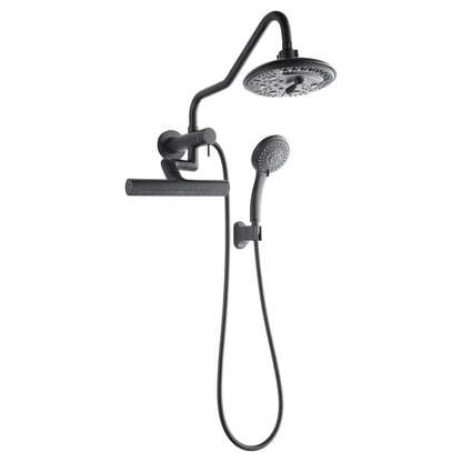 Forno Acqua AcquaFALL Mini 8 Inch Shower Head, Matte Black Finish, Overhead Rainfall Shower, Handheld Shower Head, Body Jets, 2.5 GPM Flow Rate FORNO ACQUA