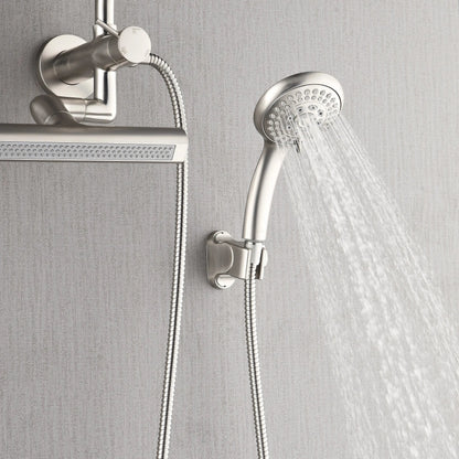 Forno Acqua AcquaFALL Mini 8 Inch Shower Head, Brushed Nickel Finish, Overhead Rainfall Shower, Handheld Shower Head, Body Jets, 1.8 GPM Flow Rate FORNO ACQUA