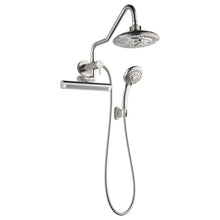 Forno Acqua AcquaFALL Mini 8 Inch Shower Head, Brushed Nickel Finish, Overhead Rainfall Shower, Handheld Shower Head, Body Jets, 1.8 GPM Flow Rate FORNO ACQUA