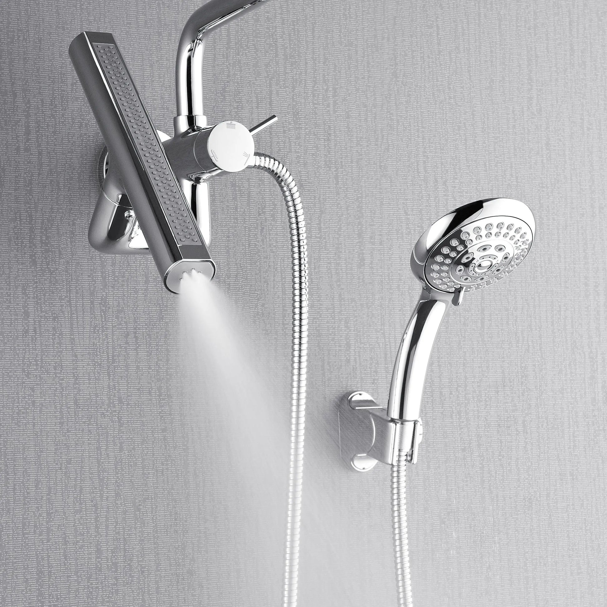 Forno Acqua AcquaFALL Mini 8 Inch Shower Head, Polished Stainless Steel Finish, Overhead Rainfall Shower, Handheld Shower Head, Body Jets, FORNO ACQUA