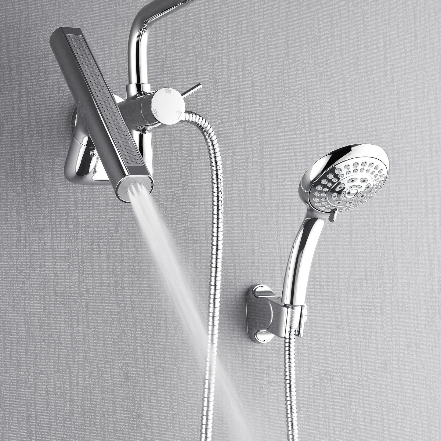 Forno Acqua AcquaFALL Mini 8 Inch Shower Head, Polished Stainless Steel Finish, Overhead Rainfall Shower, Handheld Shower Head, Body Jets, FORNO ACQUA