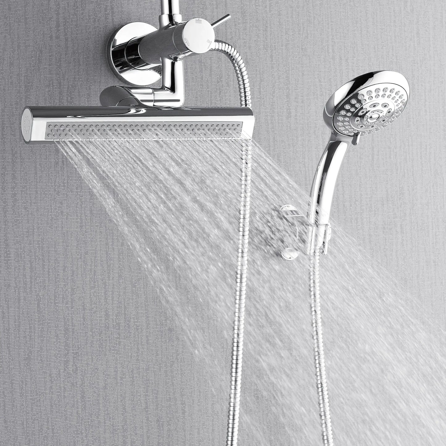 Forno Acqua AcquaFALL Mini 8 Inch Shower Head, Polished Stainless Steel Finish, Overhead Rainfall Shower, Handheld Shower Head, Body Jets, FORNO ACQUA