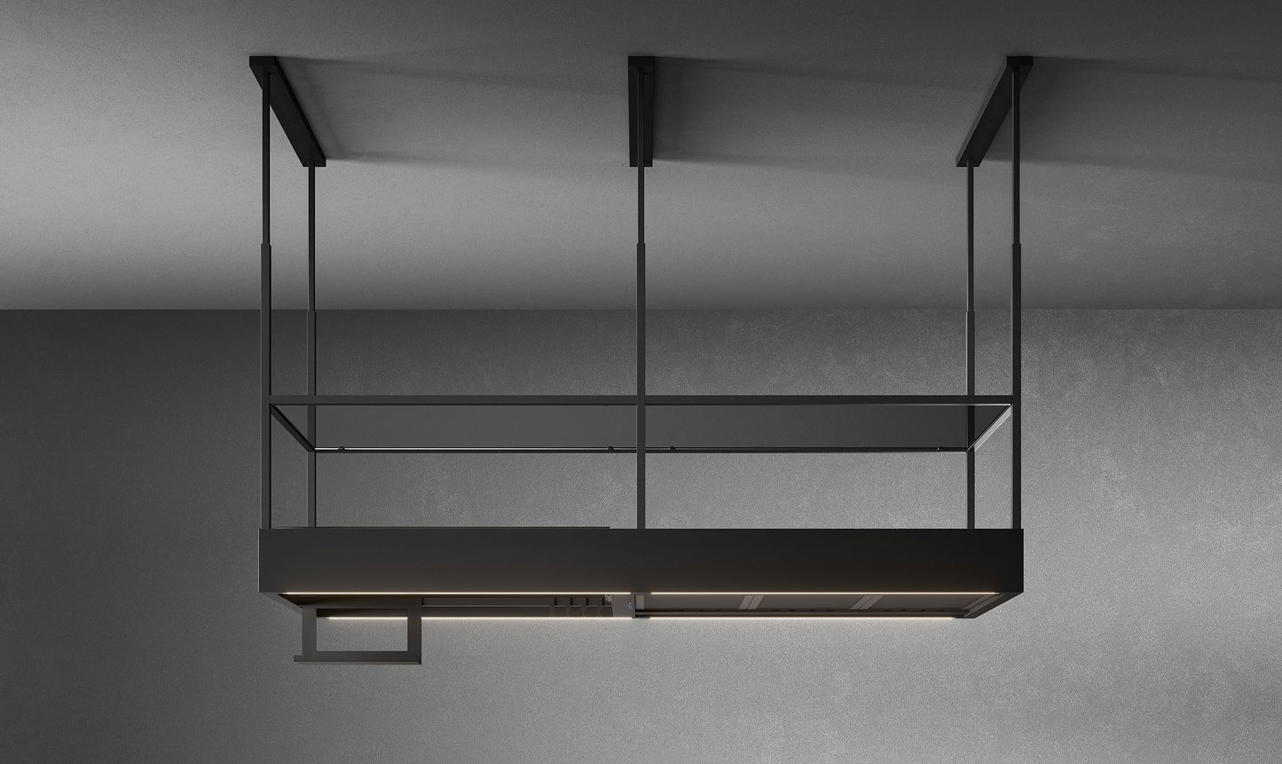 Falmec Spazio 70″ Island Hood, 400 CFM, Matte Black FCSPA70I4MB