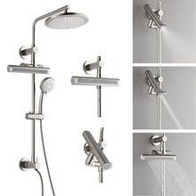 Forno Acqua AcquaFALL Shower, Brushed Nickel Finish, Overhead Rainfall Shower, Handheld Shower Head, Body Jets, 2.5 GPM Flow Rate FORNO ACQUA