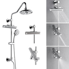 Forno Acqua AcquaFALL Shower, Polished Stainless Steel Finish, Overhead Rainfall Shower, 7 Way Diverter, Handheld Shower Head, Body Jets, FORNO ACQUA