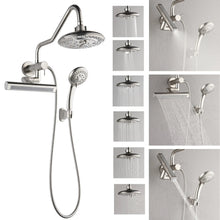 Forno Acqua AcquaFALL Mini 8 Inch Shower Head, Brushed Nickel Finish, Overhead Rainfall Shower, Handheld Shower Head, Body Jets, 1.8 GPM Flow Rate FORNO ACQUA