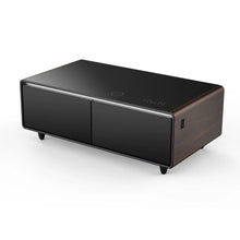 Forno Evoluto Tavolo 51-Inch Smart Coffee Table with Wood-Accent Sides – Dual Cooling Zones, Wireless Charging Pad & Built-In Bluetooth Speakers FORNO
