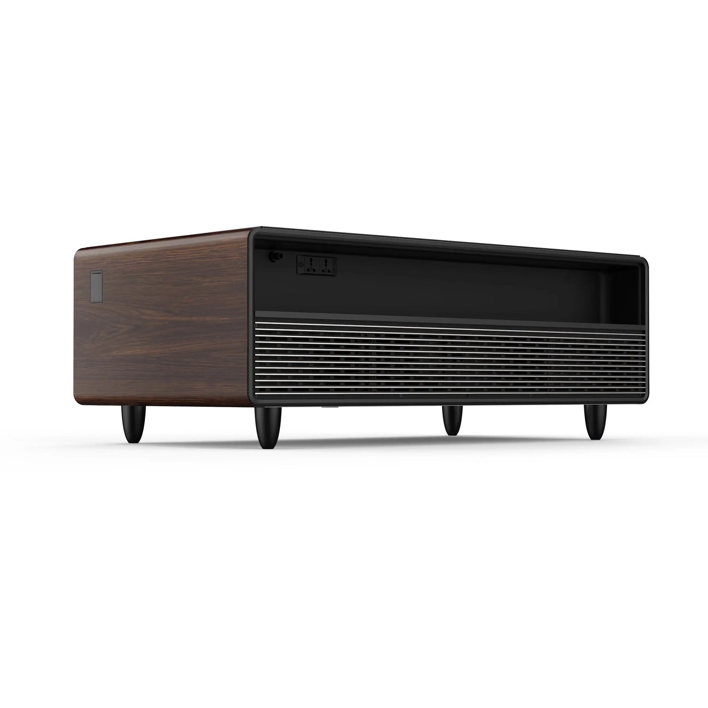 Forno Evoluto Tavolo 51-Inch Smart Coffee Table with Wood-Accent Sides – Dual Cooling Zones, Wireless Charging Pad & Built-In Bluetooth Speakers FORNO