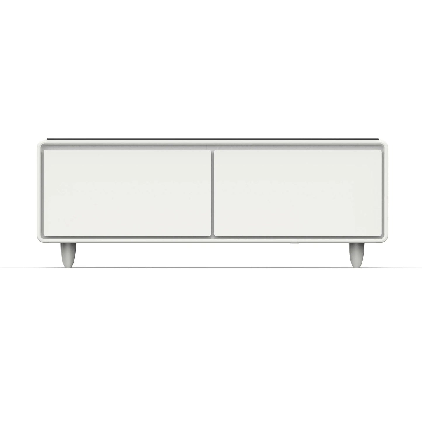 Forno Evoluto Tavolo 51-Inch White Smart Coffee Table – Dual Refrigerator Drawers, Bluetooth 5.0 Audio, Wireless Charging & RGB Ambient Light FORNO