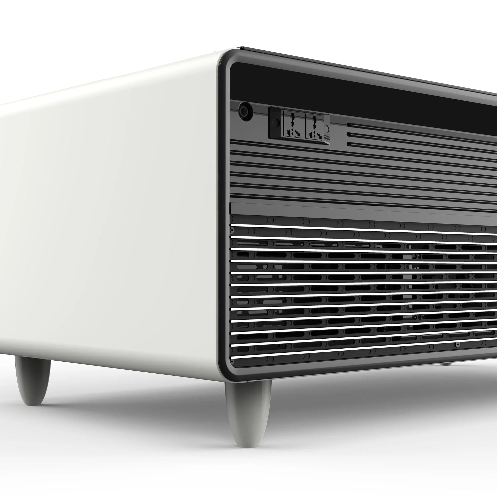 Forno Evoluto Tavolo 51-Inch White Smart Coffee Table – Dual Refrigerator Drawers, Bluetooth 5.0 Audio, Wireless Charging & RGB Ambient Light FORNO