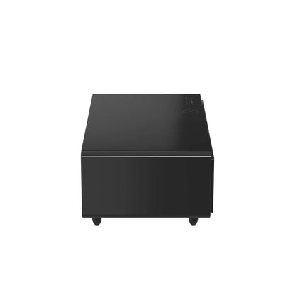 Forno Evoluto Tavolo 51-Inch Black Smart Coffee Table – Dual Refrigerator Drawers, Bluetooth 5.0 Audio, Wireless Charging & RGB Ambient Light FORNO