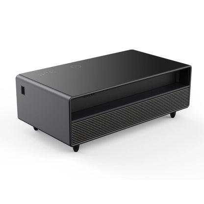 Forno Evoluto Tavolo 51-Inch Black Smart Coffee Table – Dual Refrigerator Drawers, Bluetooth 5.0 Audio, Wireless Charging & RGB Ambient Light FORNO
