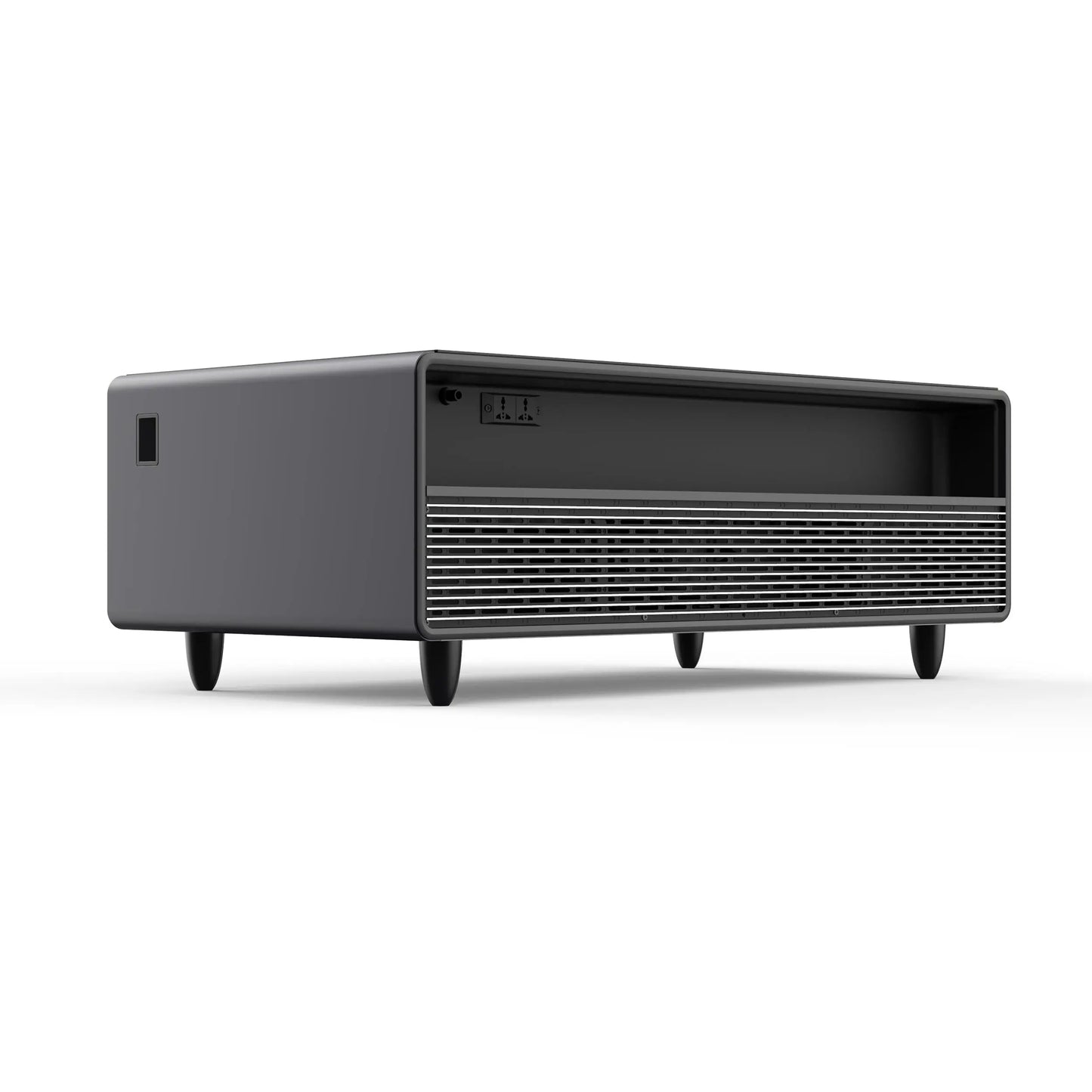 Forno Evoluto Tavolo 51-Inch Black Smart Coffee Table – Dual Refrigerator Drawers, Bluetooth 5.0 Audio, Wireless Charging & RGB Ambient Light FORNO