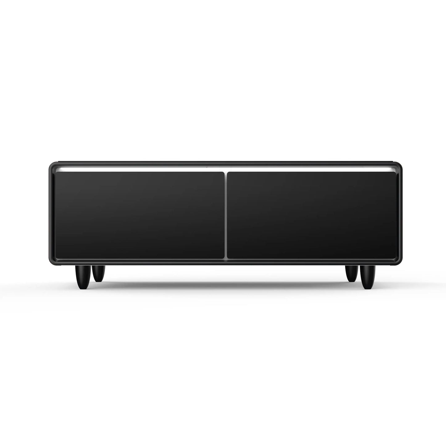 Forno Evoluto Tavolo 51-Inch Black Smart Coffee Table – Dual Refrigerator Drawers, Bluetooth 5.0 Audio, Wireless Charging & RGB Ambient Light FORNO
