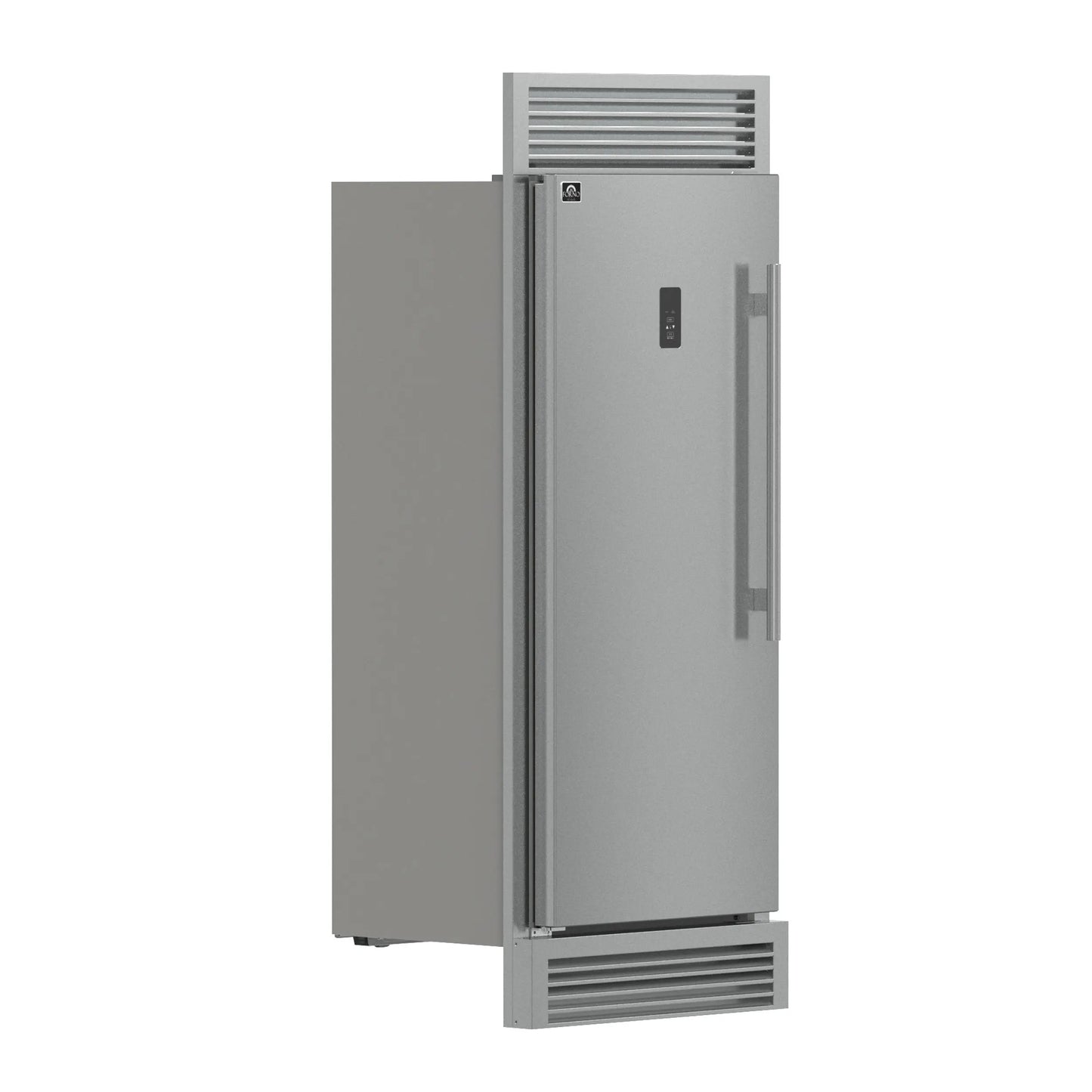 Forno Fortezza 32 Inch Left-Swing Freezer with Standard Trim Grill, Stainless Steel, with Automatic Ice Maker FORNO