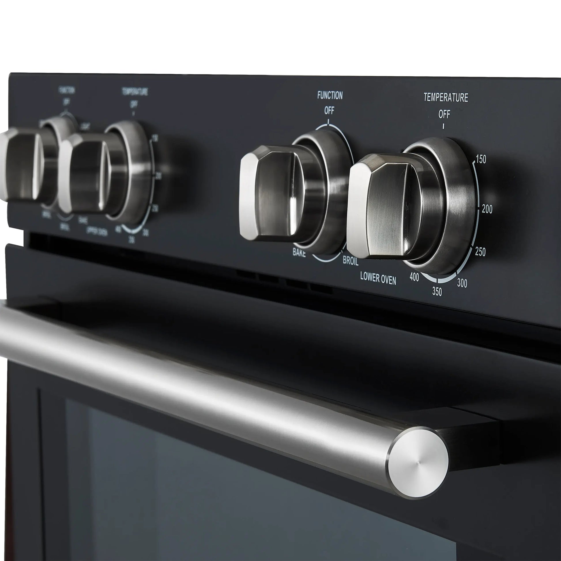 Forno Vomero 30-Inch Double Wall Oven, Black, 10 cu.ft Total Capacity, 7100W Convection, Mechanical Controls, Manuel Steam Clean FORNO
