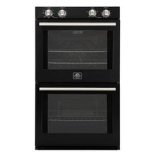 Forno Vomero 30-Inch Double Wall Oven, Black, 10 cu.ft Total Capacity, 7100W Convection, Mechanical Controls, Manuel Steam Clean FORNO