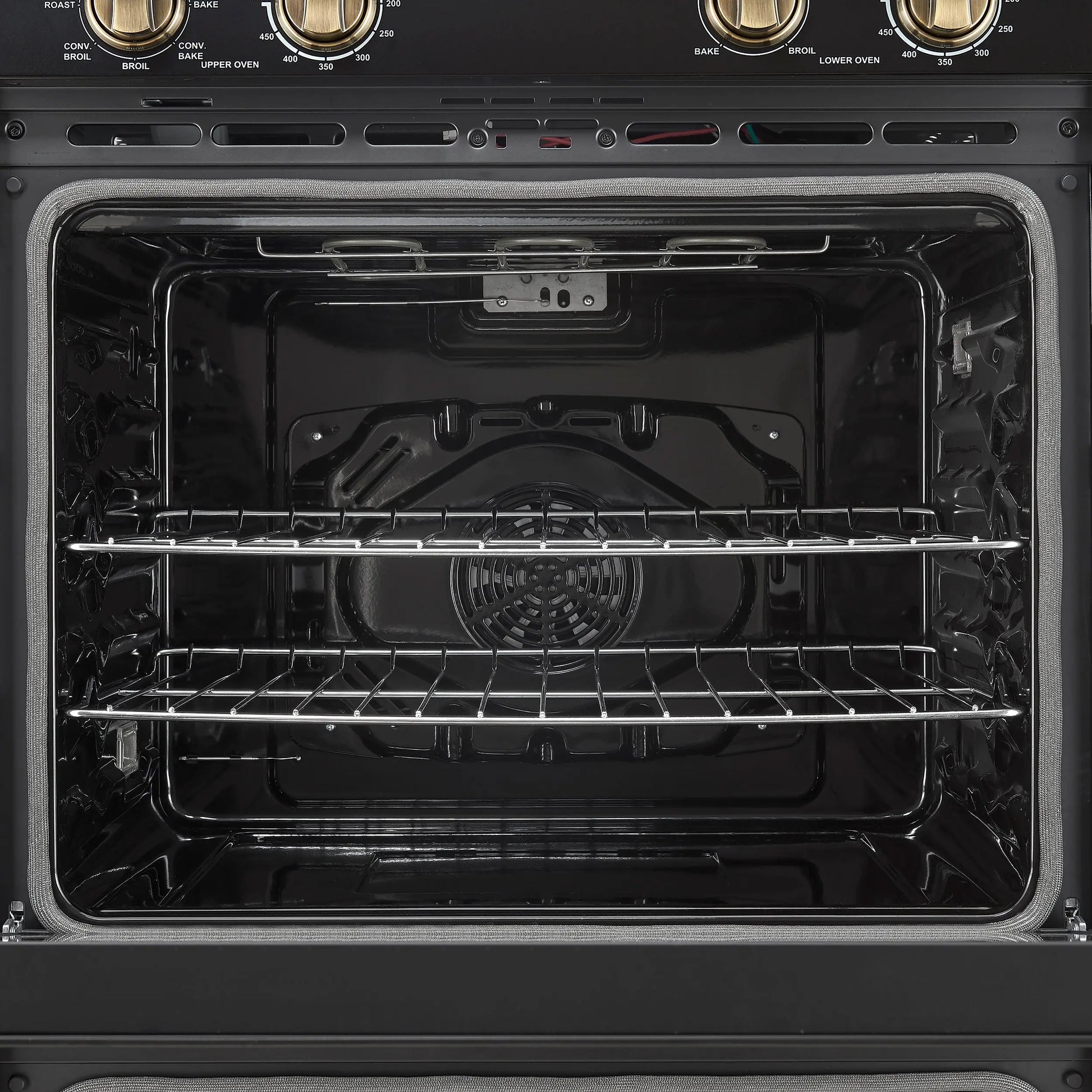 Forno Vomero 30-Inch Double Wall Oven, Black, 10 cu.ft Total Capacity, 7100W Convection, Mechanical Controls, Manuel Steam Clean FORNO