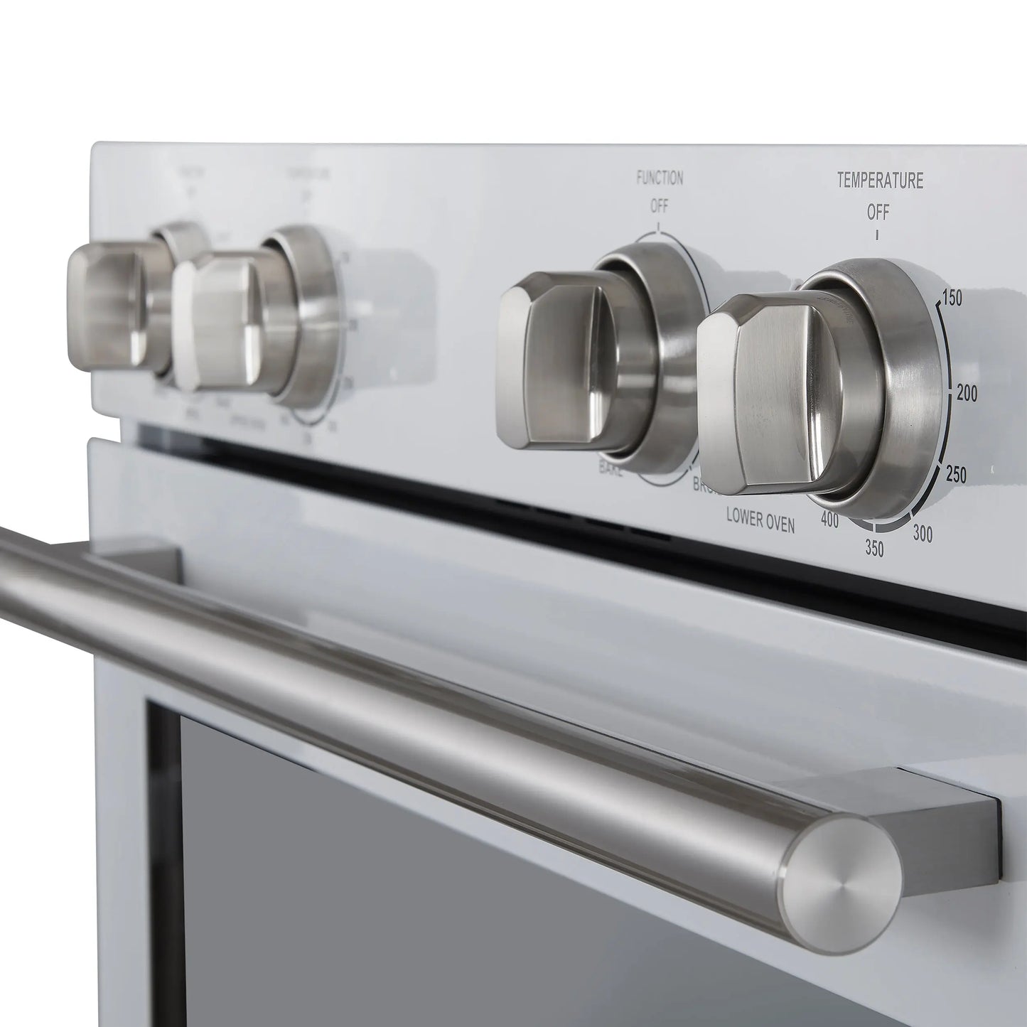 Forno Vomero 30-Inch Double Wall Oven, White, 10 cu.ft Total Capacity, 7100W Convection, Mechanical Controls, Manuel Steam Clean FORNO