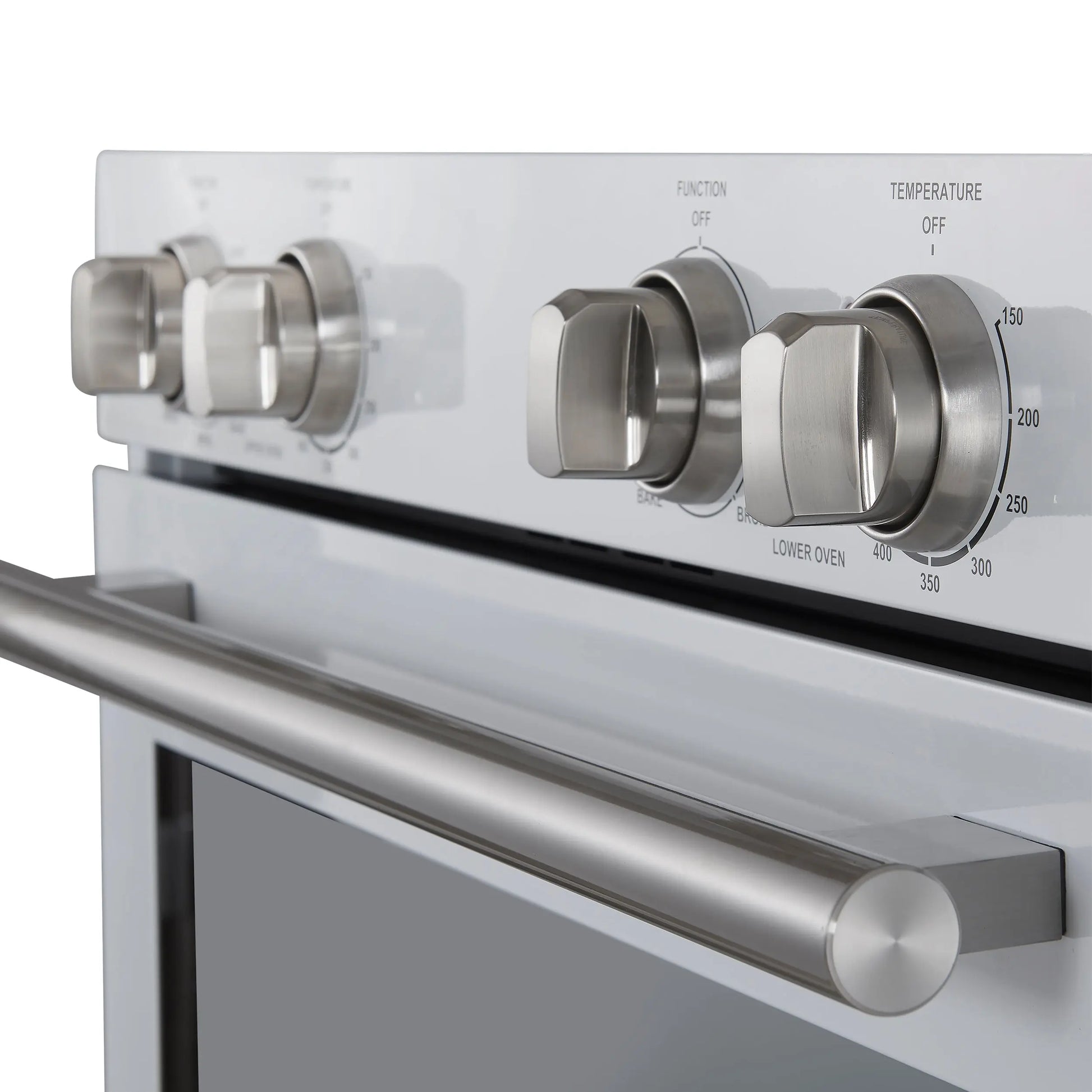 Forno Vomero 30-Inch Double Wall Oven, White, 10 cu.ft Total Capacity, 7100W Convection, Mechanical Controls, Manuel Steam Clean FORNO