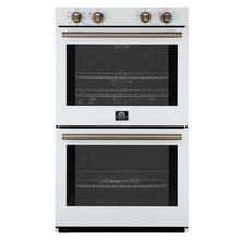 Forno Vomero 30-Inch Double Wall Oven, White, 10 cu.ft Total Capacity, 7100W Convection, Mechanical Controls, Manuel Steam Clean FORNO