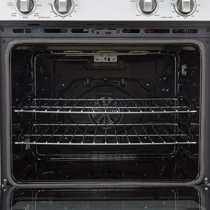 Forno Vomero 30-Inch Double Wall Oven, White, 10 cu.ft Total Capacity, 7100W Convection, Mechanical Controls, Manuel Steam Clean FORNO
