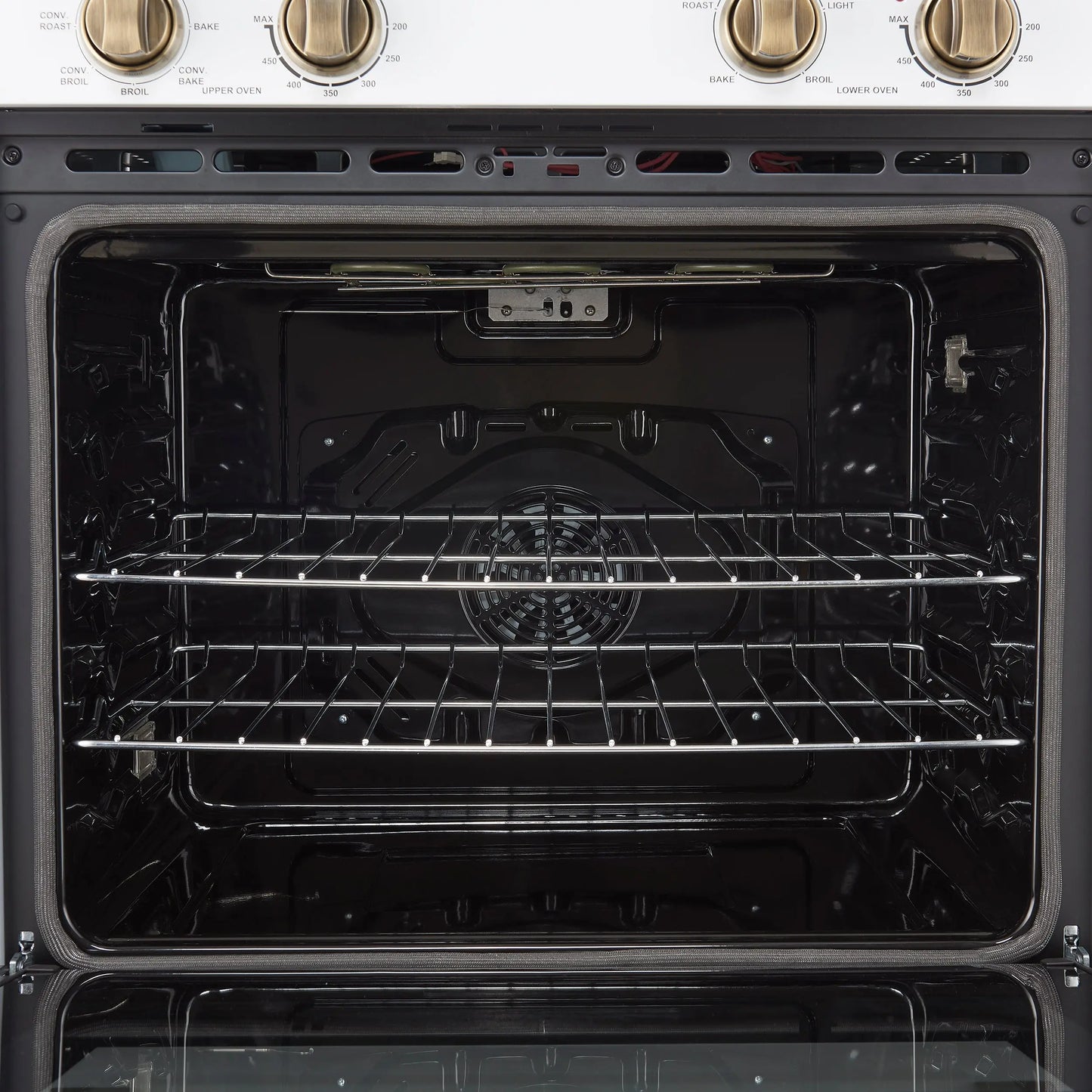 Forno Vomero 30-Inch Double Wall Oven, White, 10 cu.ft Total Capacity, 7100W Convection, Mechanical Controls, Manuel Steam Clean FORNO
