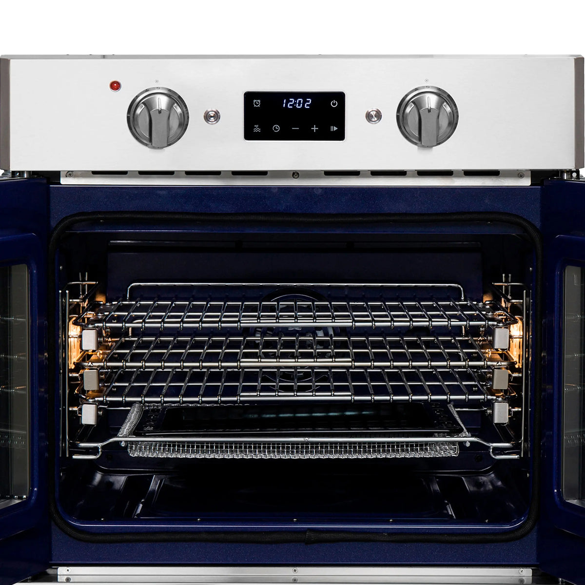 Forno Gallico 30-Inch Electric French Door Wall Oven, Stainless Steel, True Convection, Air Fry, Self-Cleaning FORNO